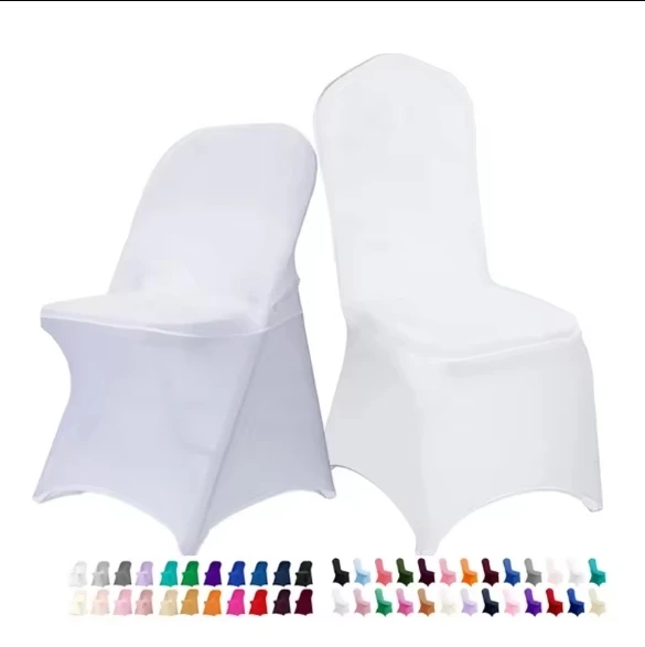 Spandex Folding Chair Covers Fitted Stretch Chair Slipcovers for Dining Banquet Party Wedding Events