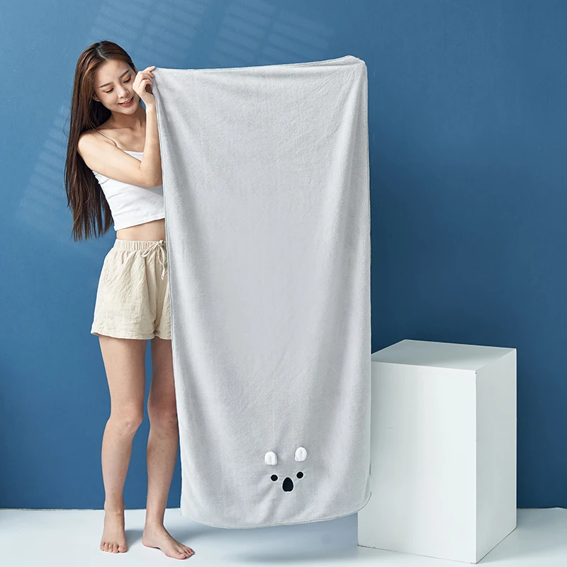 3D Animals High Quality Towel Microfiber cartoon Bath Towel Embroider Adult and Baby Gift Bath Towel