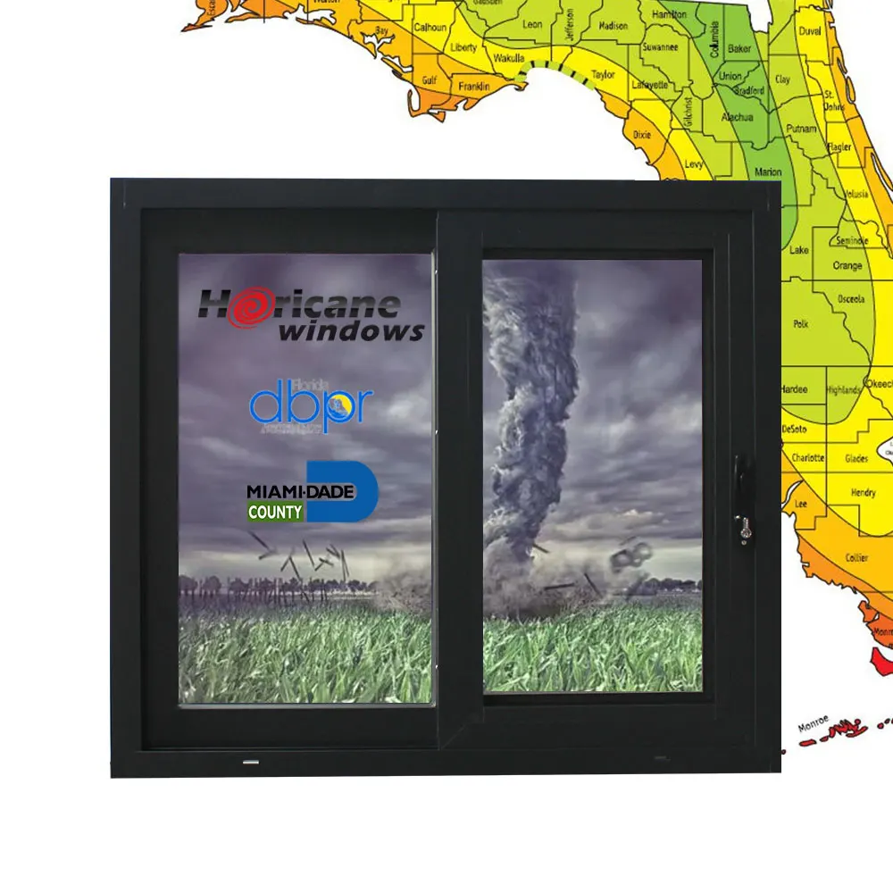 NOA NAMI MiamiDADE Florida slide aluminum window sliding windows impact resistant hurricane glass window
