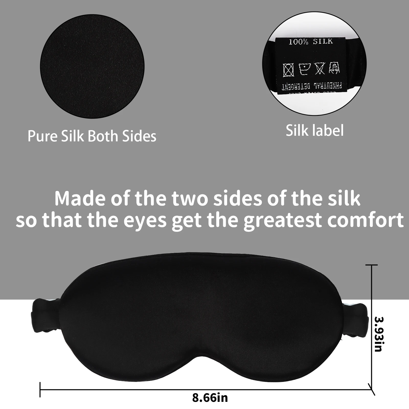 Custom Travel Gift Set Various Solid Colors 3D Mulberry Silk Eyemask Sleeping Set Leopard Print Printed 100% Silk Eye Mask