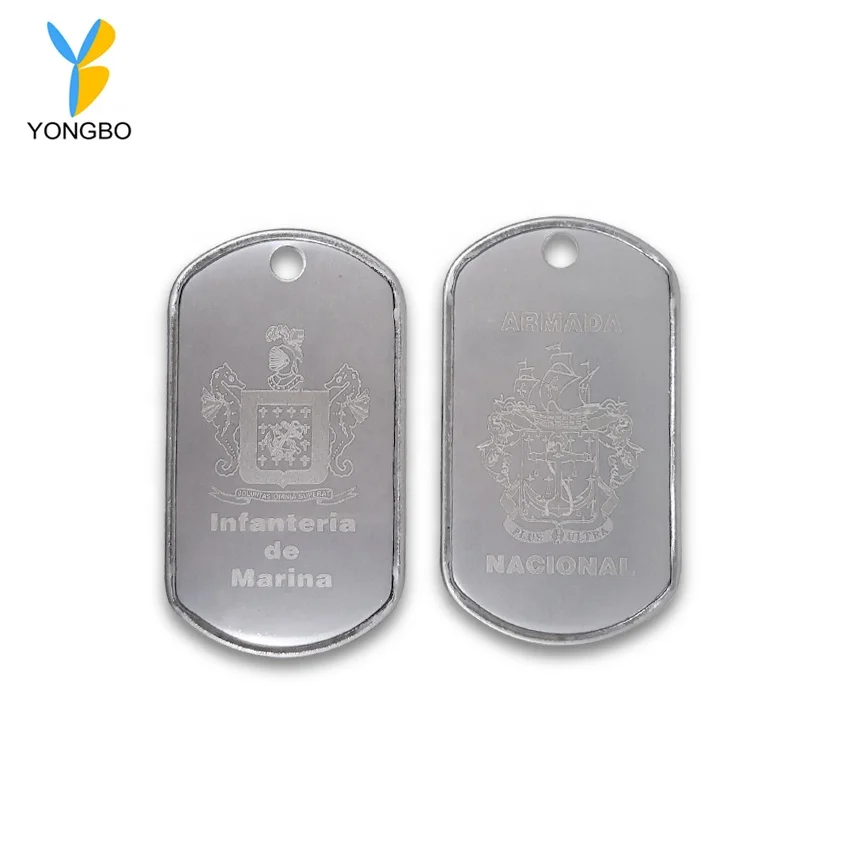 Manufacture 304 Stainless Steel Dog Tag With Matt Silver Or Shinny Silver Surface Finishing
