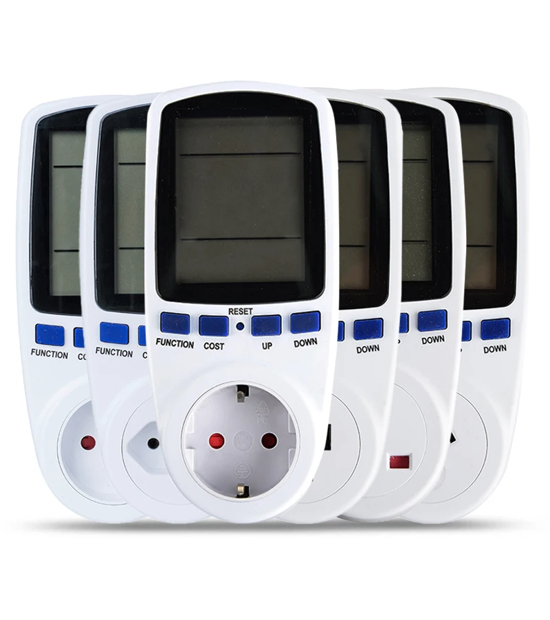 220V AC цифровой LCD измеритель мощности ваттметр ЕС розетка мощность кВтч счетчик энергии FR US UK AU BR измерительный выход Анализатор качества