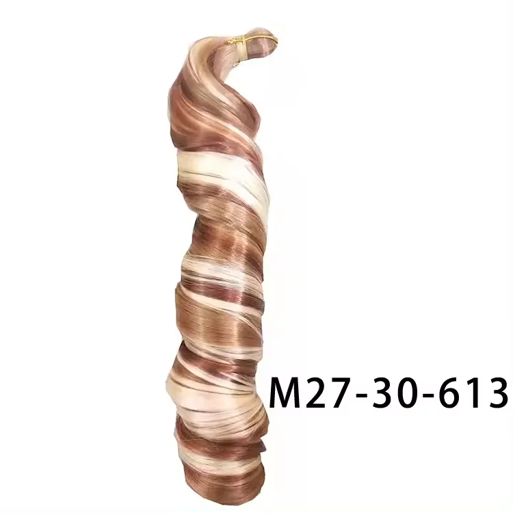 20-Inch Silky Spiral Curl Crochet Braid French Curls Synthetic Braiding Hair Extensions in Pony Style Loose Body Wave Style