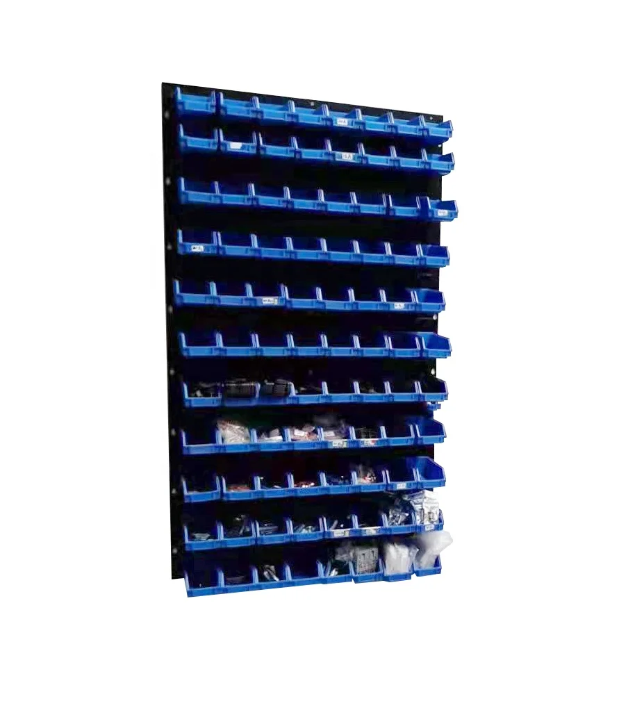 20 bins Wall Mounted Storage Bins Parts Rack Garage Plastic Shop Tool Organizer PP Plastic Garage Rack Screw Storage part bin