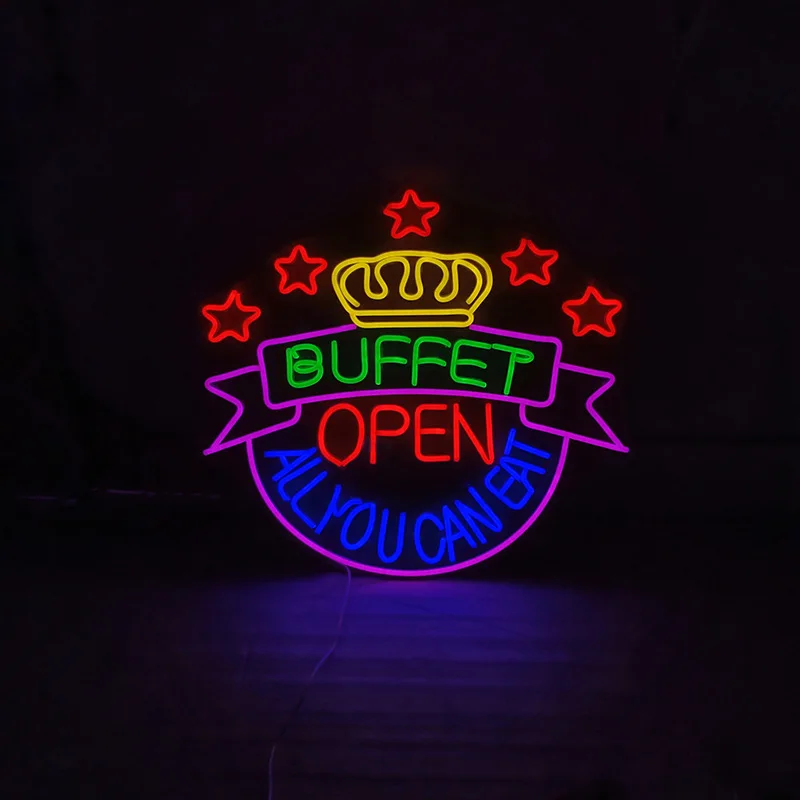 Drop Shipping Custom Logo Neon Light UV Printed Custom Neon Sign Business Logo Neon Name Sign Advertising Board