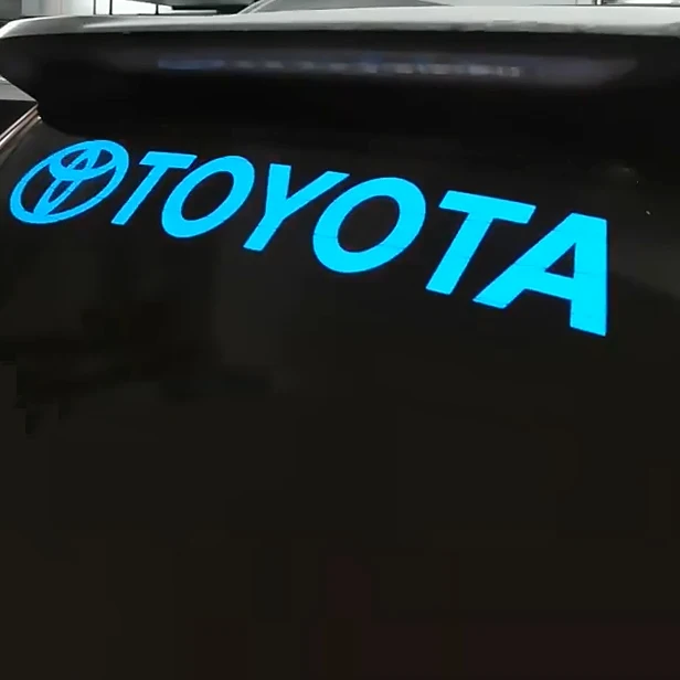 newest material car sticker car logo decoration el light vehicle sticker for different car brand stick flash effect
