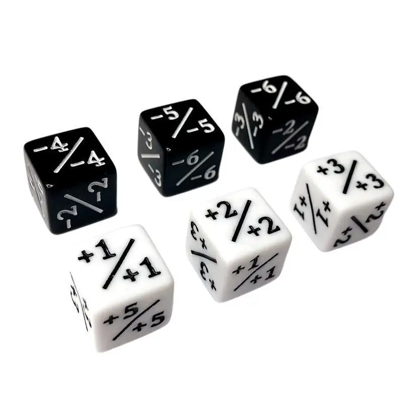 Factory spot 16MM square Angle plus minus dice black and white dice pieces game entertainment sieve toy accessories wholesale