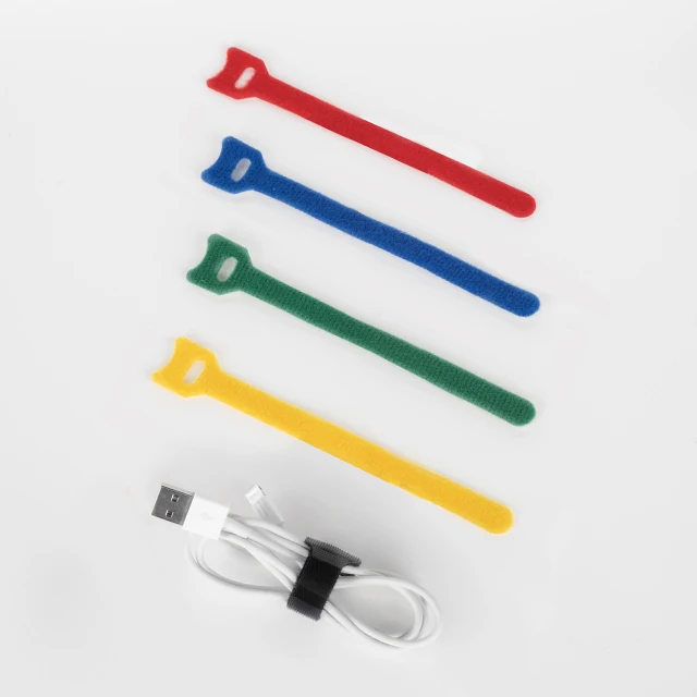 Hot Selling cable tie hook and loop strap green back to back hook and loop plant tie