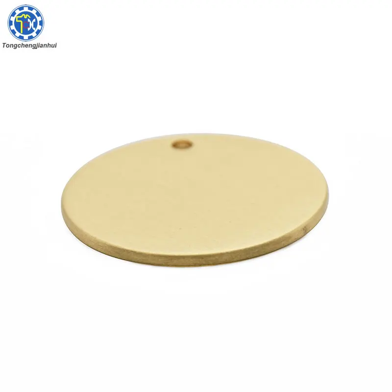 Metal Stamping Laser Cutting Mirror Polished Labels Stainless Steel Aluminum brass Engraved Round Blank Charm Tag dog tag