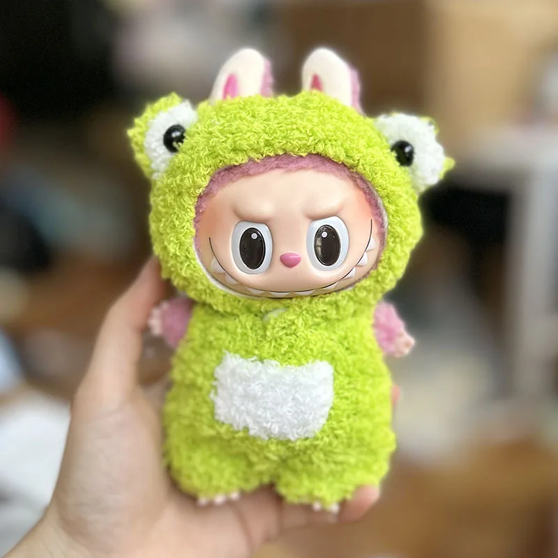 2273 17cm Pendant Cute Dress Outfit Clothes Only Labubu For Blind Box Time To Chill Cute Doll