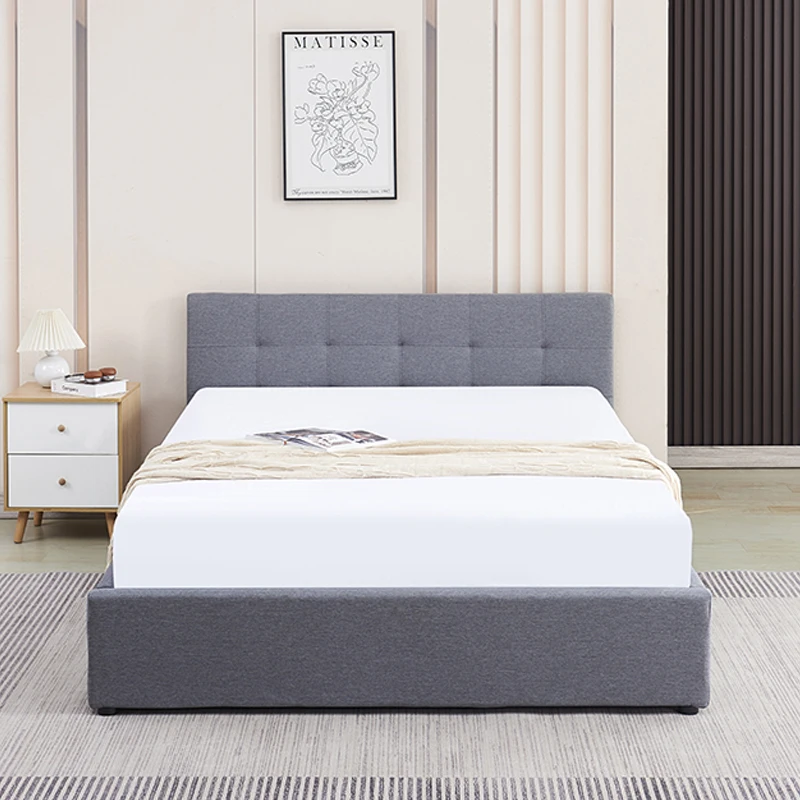 Modern Lift up Ottoman Storage Bed Twin Full Double Queen King Super Size Upholstered Frame