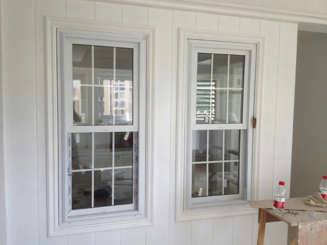 Новый продукт звукоизоляция ПВХ 2 панели окна upvc
