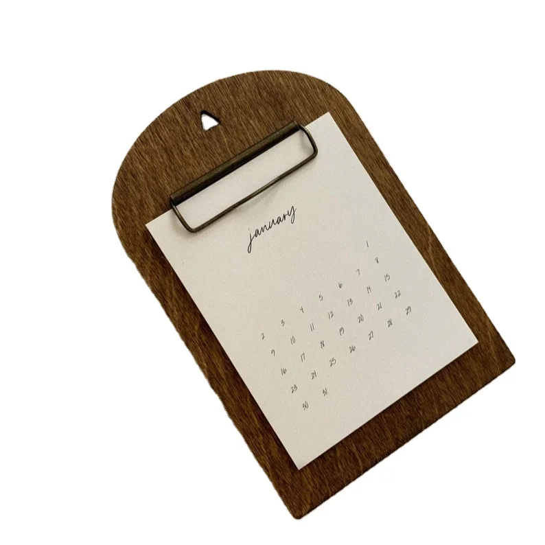 MinimalCalendar Minimal wood 2022 wood clipboard  calendar with stand