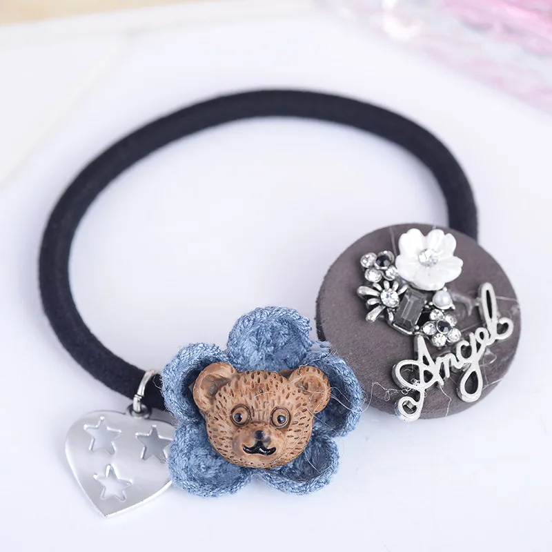 Мультяшная тиара, резинка для волос, простая однотонная Милая резинка для волос