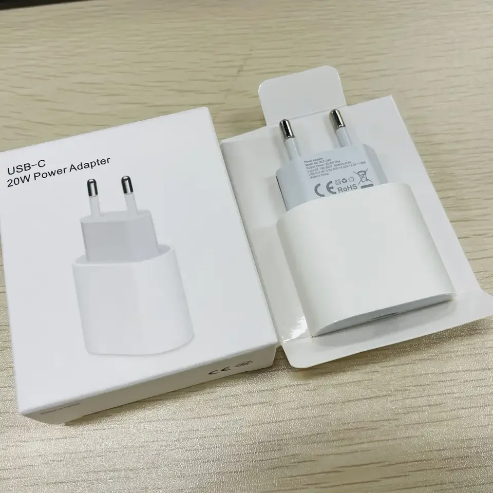 Original USB C-L Fast Charging For Iphone Mobile Phone Charger Fireproof Power Adapter 20W PD Etl US EU Wall Charger