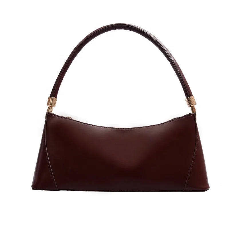 
High quality PU ladies Fashion underarm Bags Baguette Female Simple Retro Handbag for women Shoulder Bag 
