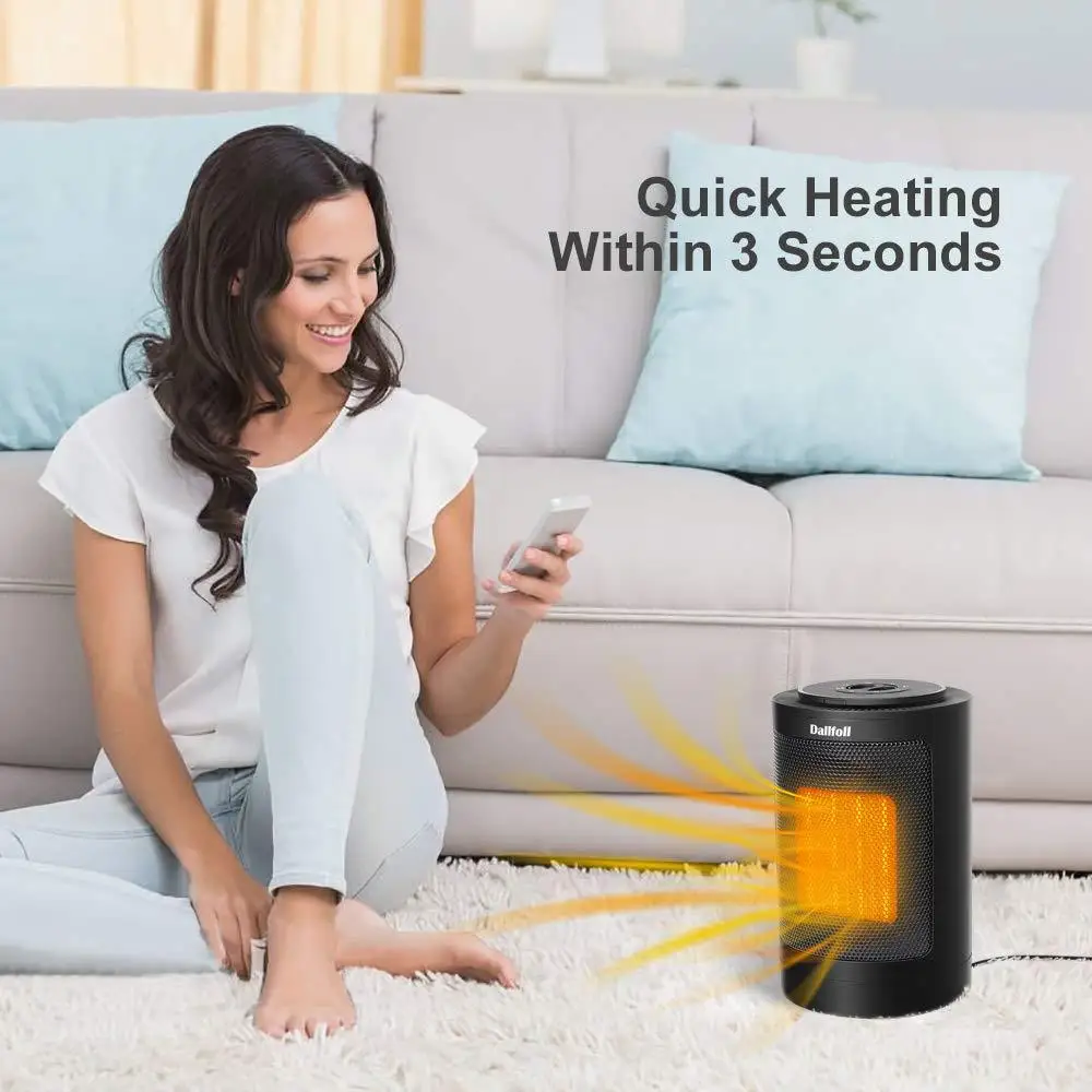 Быстрый нагрев в течение 3 секунд, 10 Вт, холодный ветер, 750 Вт, низкое нагревание, 1500 Вт, высокая температура нагрева для гостиной, спальни, настольного отопителя