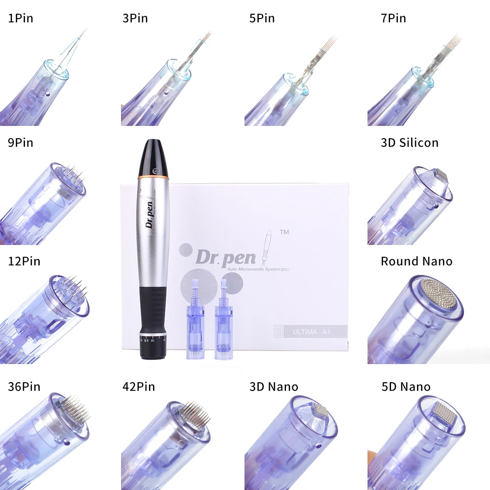 derma needle pen dermapen needle microneedling Dr.pen 1 3 5 7 9 12 24 36 42 3D 5D pins nano electric derma pen needle cartridge