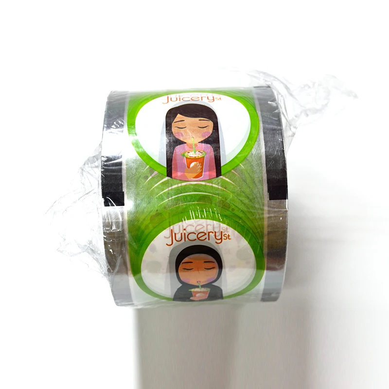 Food Grade Bubble Tea Sealing Film Plastic Cup Paper Sealing Roll Film For Pp Paper Cup
