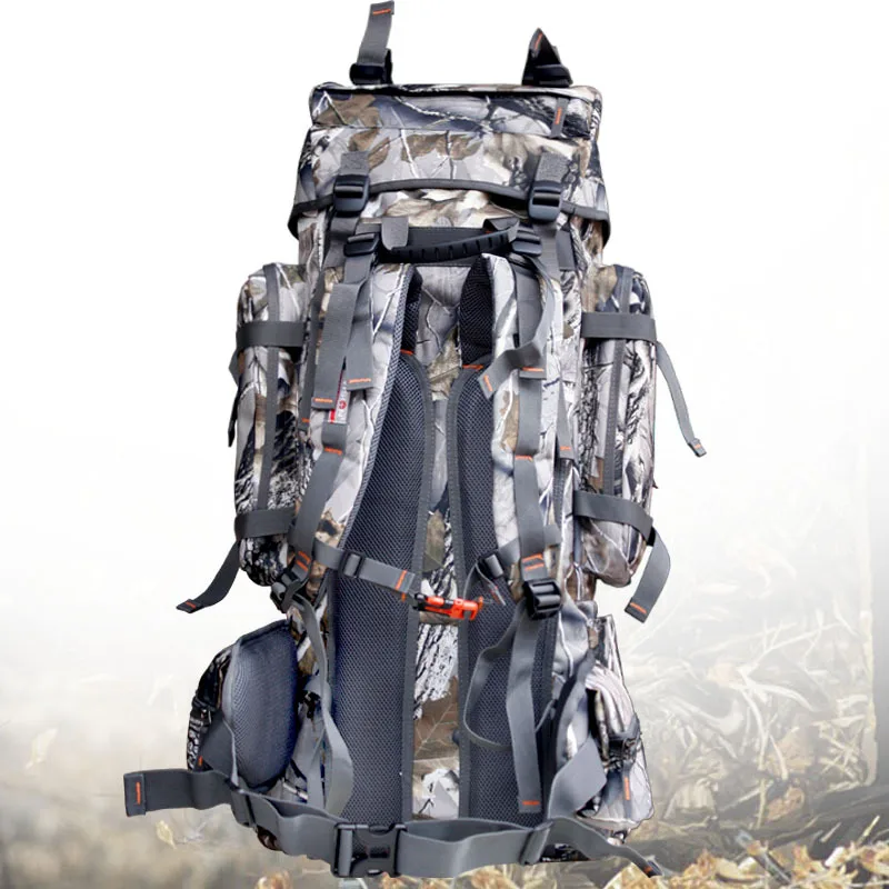 Mountaineering Bag 80L Backpack Outdoor Bionic Camouflage Backpack Hiking Bag Wholesale