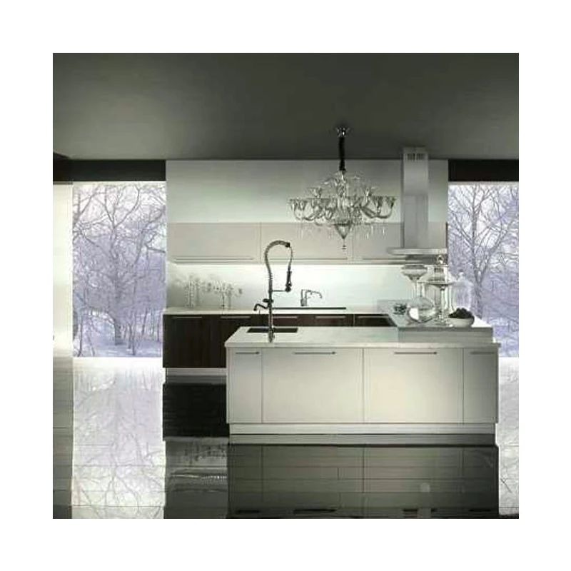 Boloni Modern White Melamine Small Modular Kitchen Cupboards