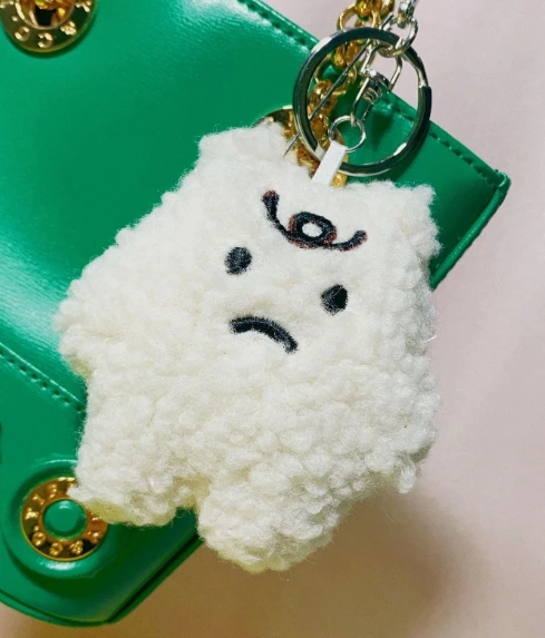 Unhappy bear brooch plush keychain bag bag doll couple doll pendant