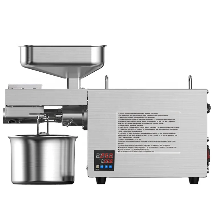Best price High quality Stainless Steel Home Use Cold Hot Extraction Avocado Olive Sesame Peanut Walnut Screw Oil Press Machine