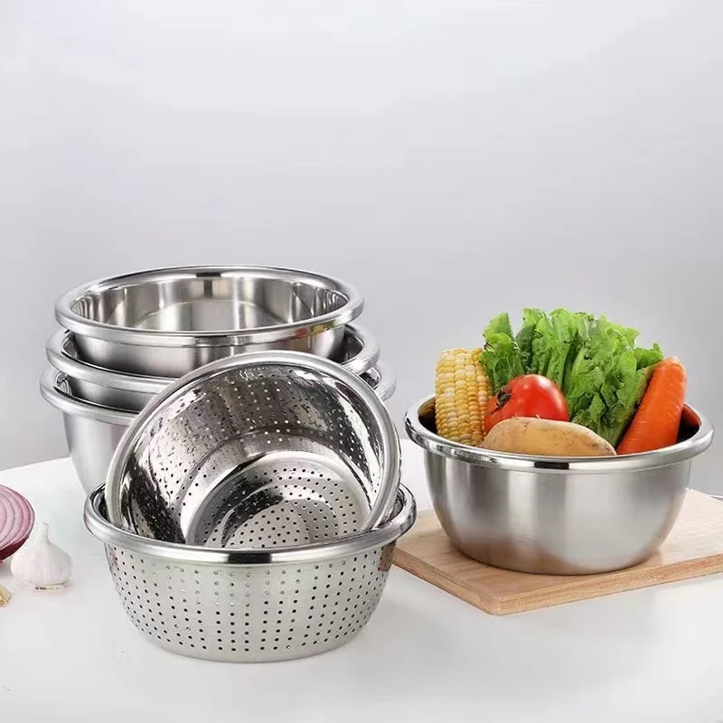 2022 Hot selling kitchenware Multi functional dishwashing basin Fruit and vegetable washing basket and salad bowl Family necess