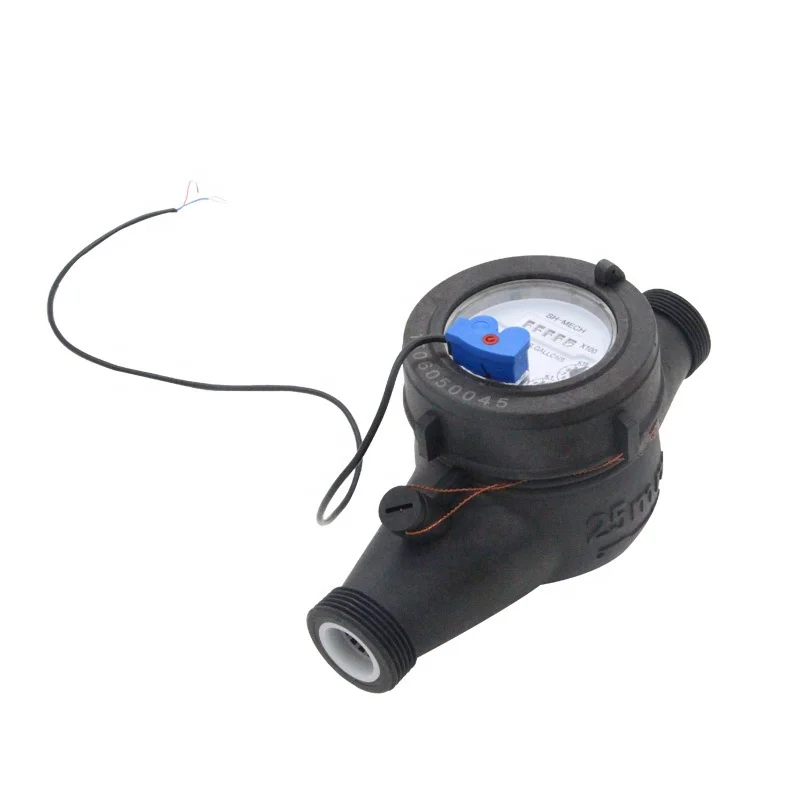 DN15 ~ DN50 пластиковый счетчик воды для рефери импульсный дисплей вращающийся поршень