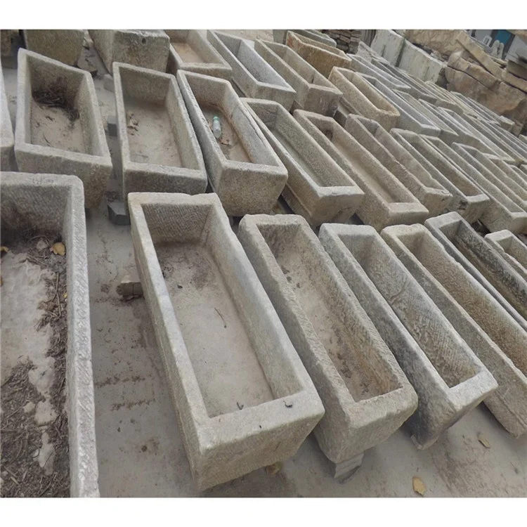 big rectangular water trough antique stone trough
