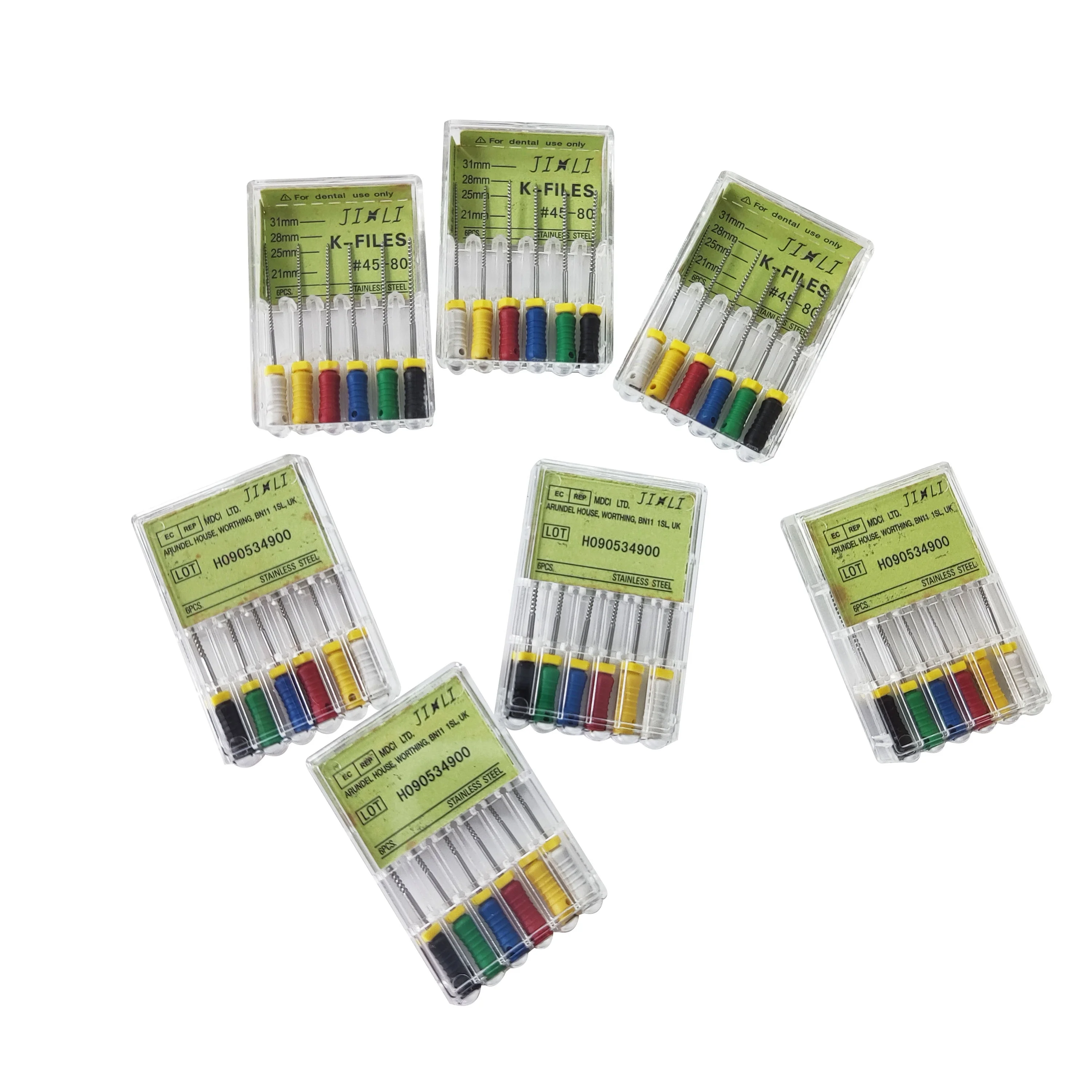 Стоматологический корневой канал из нержавеющей стали файл K увеличенный стоматологические инструменты