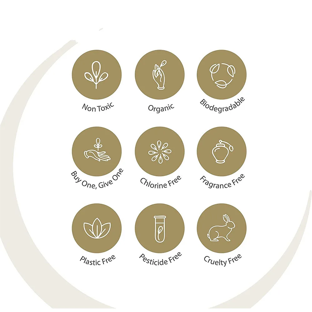 100% Biodegradable Menstrual Pads Organic Cotton Premium Pads Night Pads