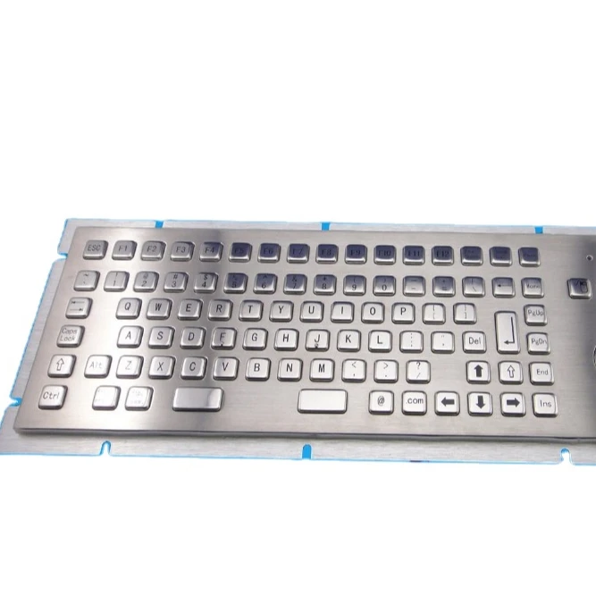 
hot sell Kiosk numeric stainless steel metal keyboard with trackball 