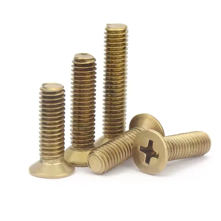 Hardware fasteners brass machine screws suppliers flat phillips head machine screw bolt DIN965