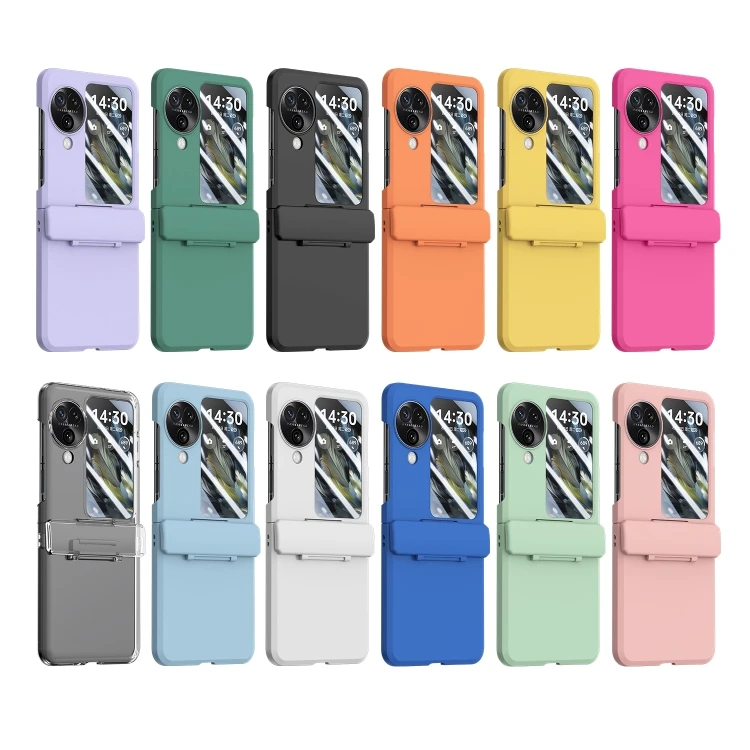For OPPO Find N3 Flip Case, PC Skin Feel Integrated Foldable Mid Shaft Shockproof Protective Case Mobile Phone Case