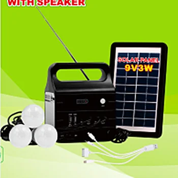 Solar Power Generator System for Portable Home Use with speaker