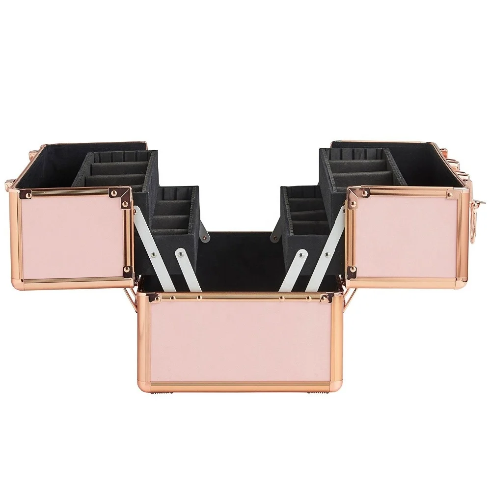Aluminum Frame Make-up Boxes Makeup kit storage make up box
