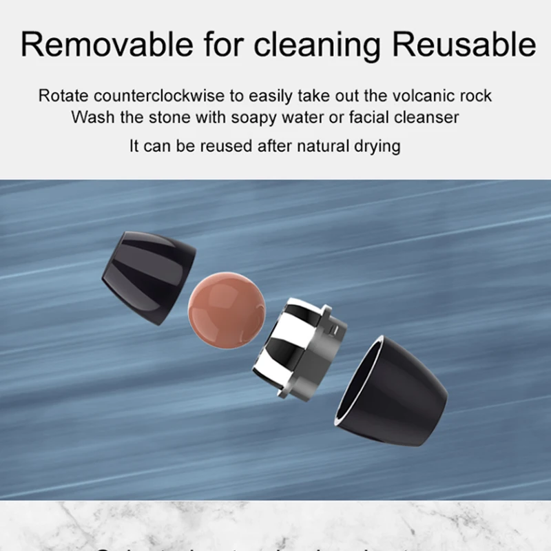 Mini Facial Oil Cleanser Tool Natural Volcanic Stone Oil Absorber Roller