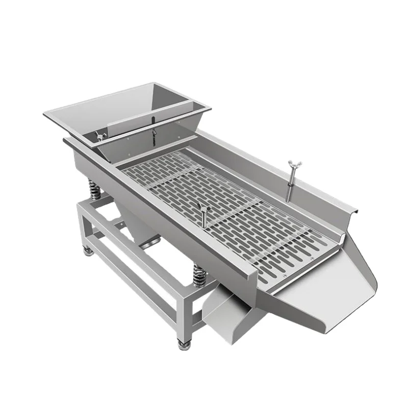 Continuous Grading Machine Sand Gravel Plastic Granules Ore Feed Beans Fruits Granules Wheat Corn Grain Linear Vibrating Screen