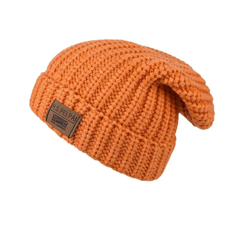 Versatile Slouchy Knit Hat Women Warm Beanie with Ear Covering Design for Autumn Winter