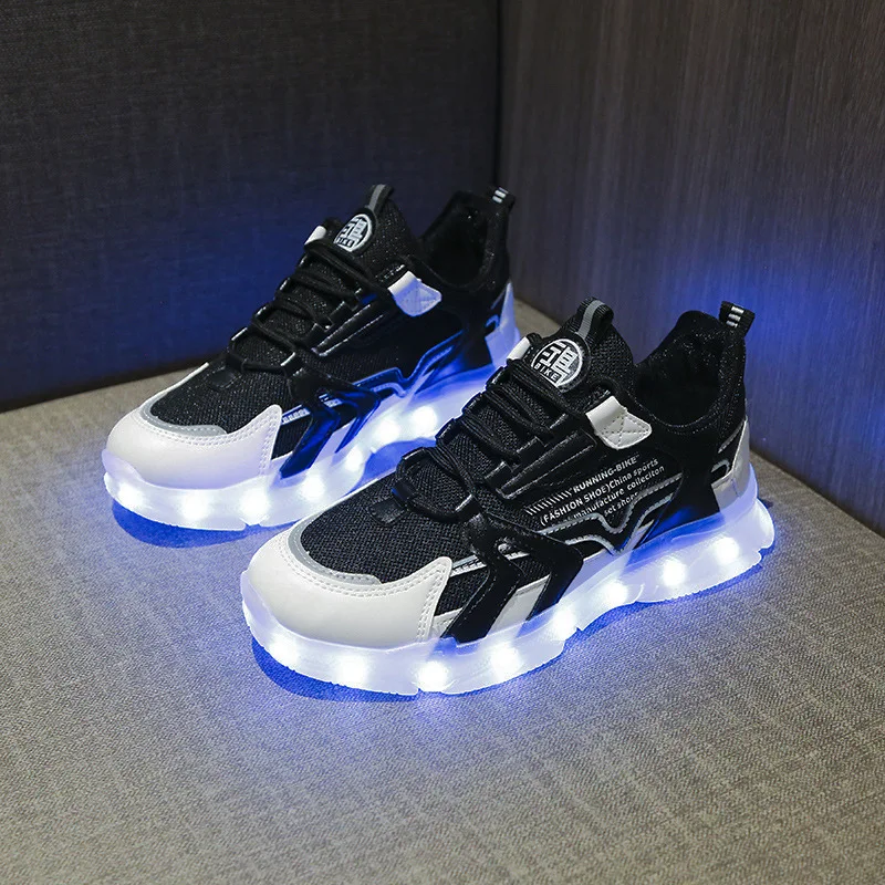 usb charging led light shoes Fashion casual sports shoes male adult fashion shoes