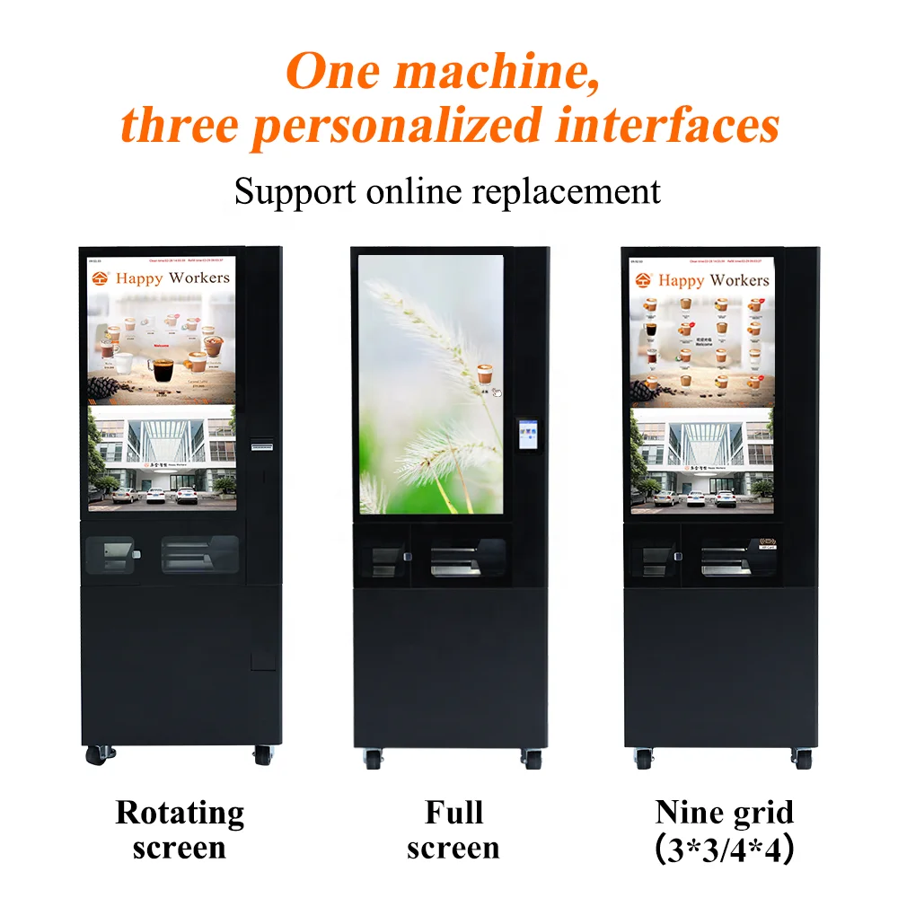 2024 Hot Sale Fully Automatic Vending Coffee Machine for Business with Ice Maker for Shopping Mall