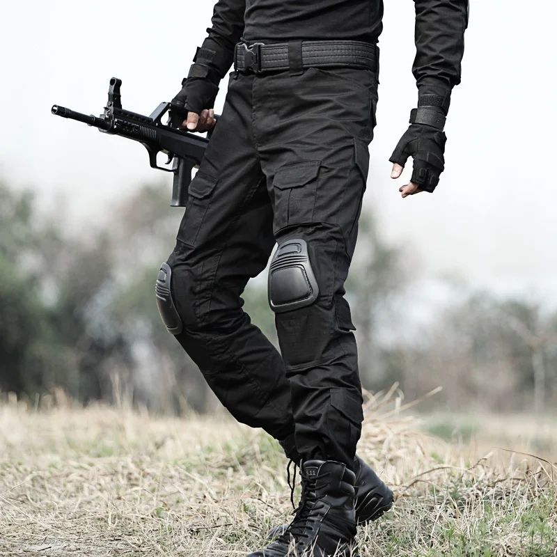 Multicam Militar Tactical Pants Army Military Uniform Trouser Airsoft Paintball Combat Cargo Pants With Knee Pads