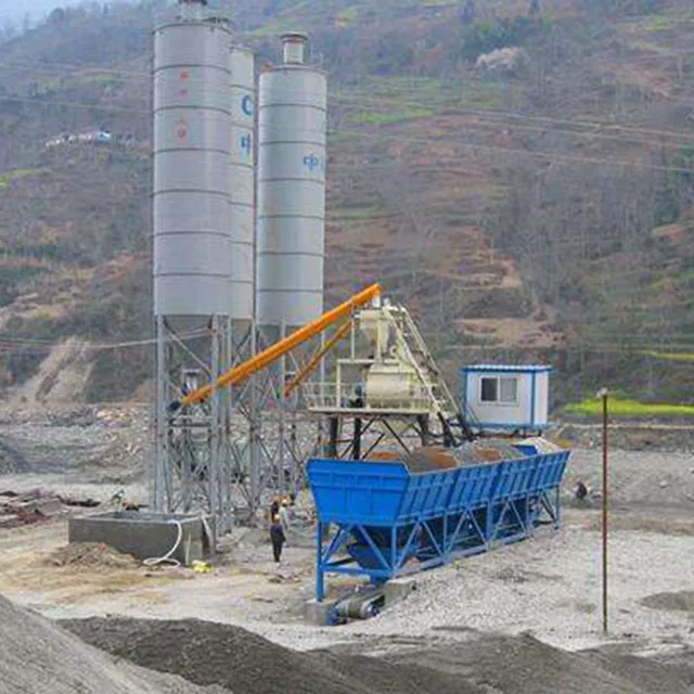 
75m3/h mobile concrete batching plant price cement concrete batching plant ready mixed concrete plant 