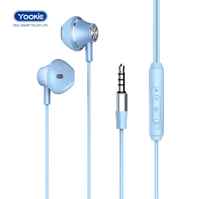 Metal in-ear 3.5mm handsfree head phones in ear Magnetic earphones wired headphones