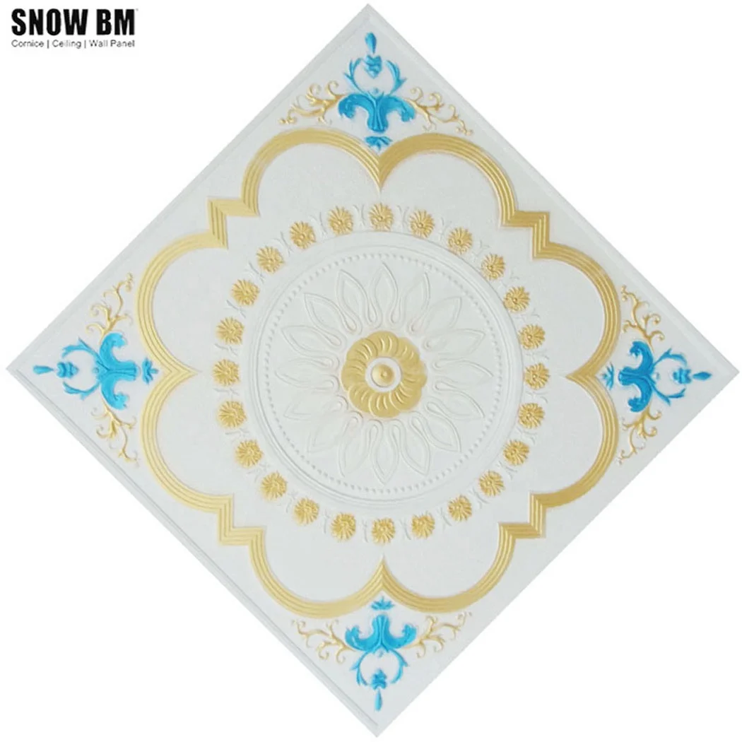 Beautiful Flower Design Decorative Gypsum Ceiling Tile/ Gypsum False Ceiling for Interior
