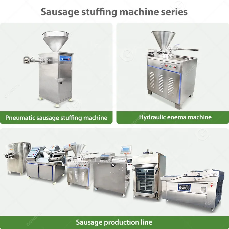 Stainless Steel Meat Fill Mini Pneumatikly Beef Bratwurst Sausage Stuffer Filler Make Automatic Electric Machine