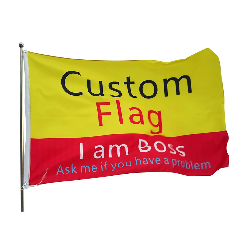 Professional Factory Supply Blank Free Logo  Waterproof Custom Print Flag  3x5ft polyester national