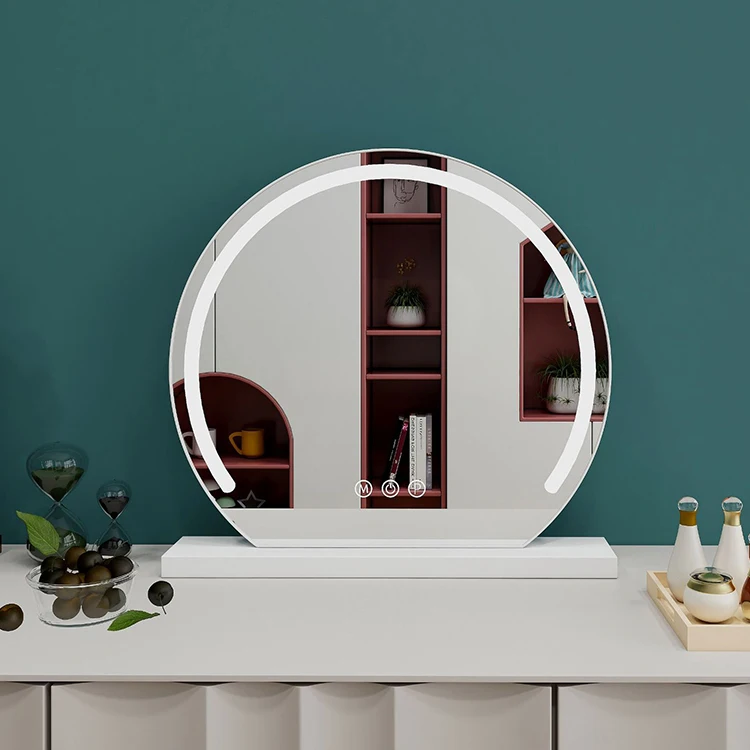 Howlighting Hollywood Touch Smart Makeup Mirror Light Three-Tone Light Table Semi-Circle Vanity Mirror With Light