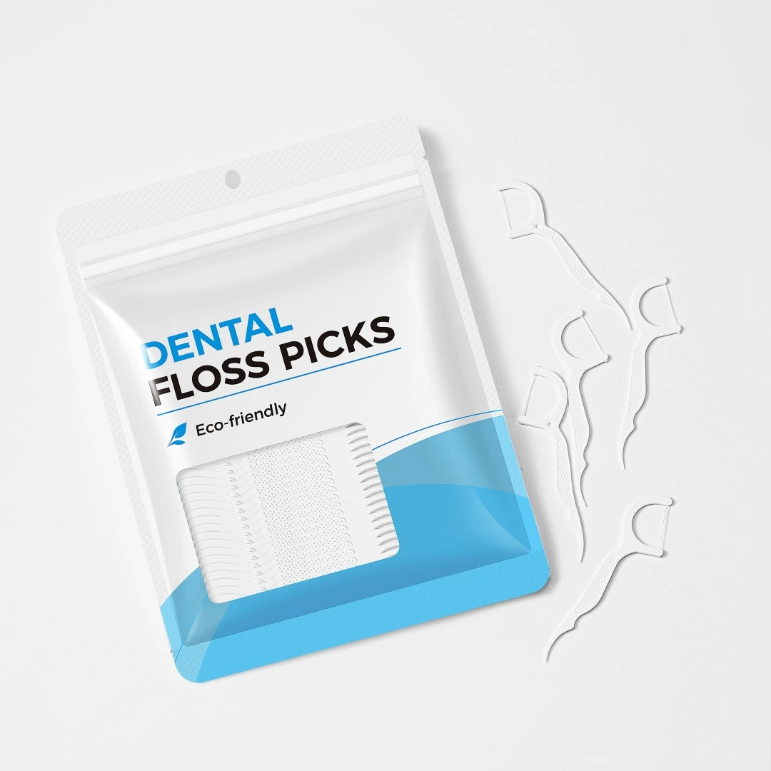 Bulk Mint Flavor  No Flavor Teeth Flosser 50Picks 100 Picks Per Bag Thin Biodegradable Dental Floss Picks